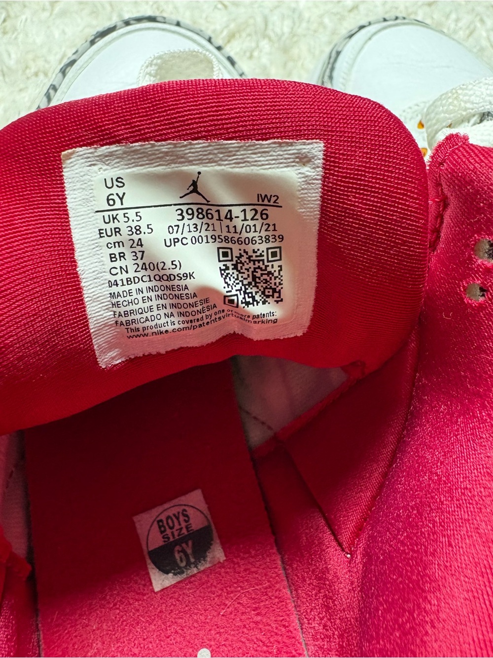 Jordan Retro 3 "Cardinal" - Picture 6 of 7